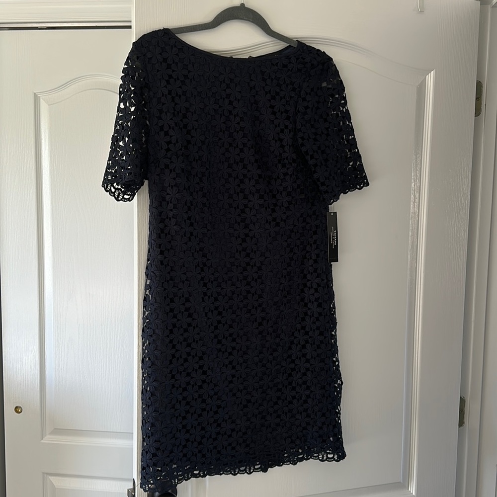 Tahari navy dress